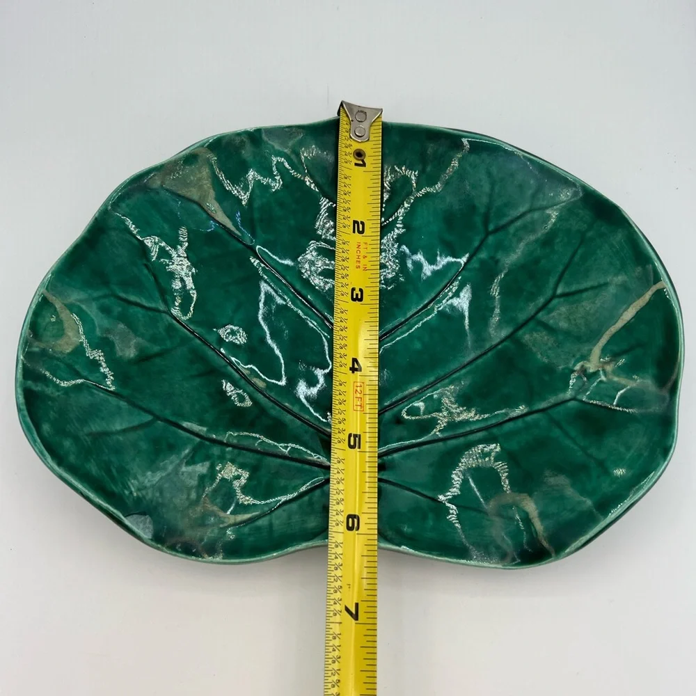 Jessica’s Tileworks Studio Sea Grape Leaf Dish Tray Plate  Made In The Bahamas